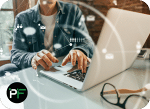 A programmer engaged in software development, illustrating the strategic process of transforming concepts into functional IT solutions.